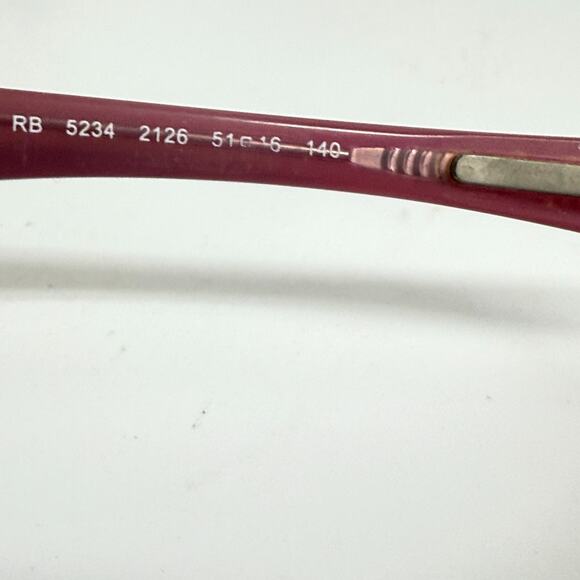 Ray-Ban RB5234 2126 Eyeglasses Brown Pink Rectangular Frames 51-16-140 H18102 - Picture 5 of 7
